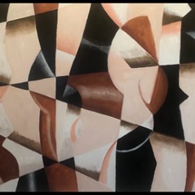 "Foxy" (extended)  32" X 54"  acrylic on canvas